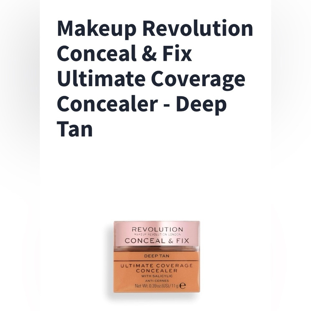 Makeup Revolution Conceal and Fix Concealer - Deep Tan - Picture 1 of 6